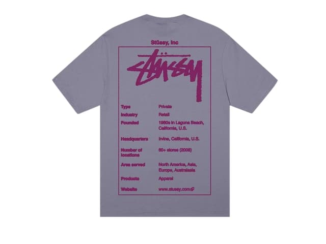 Stussy Stussy Wiki Tee Mauve - view 1