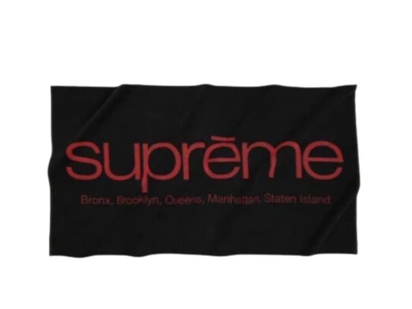 Supreme Supreme 5 Boroughs Beach Towel Black In Hand