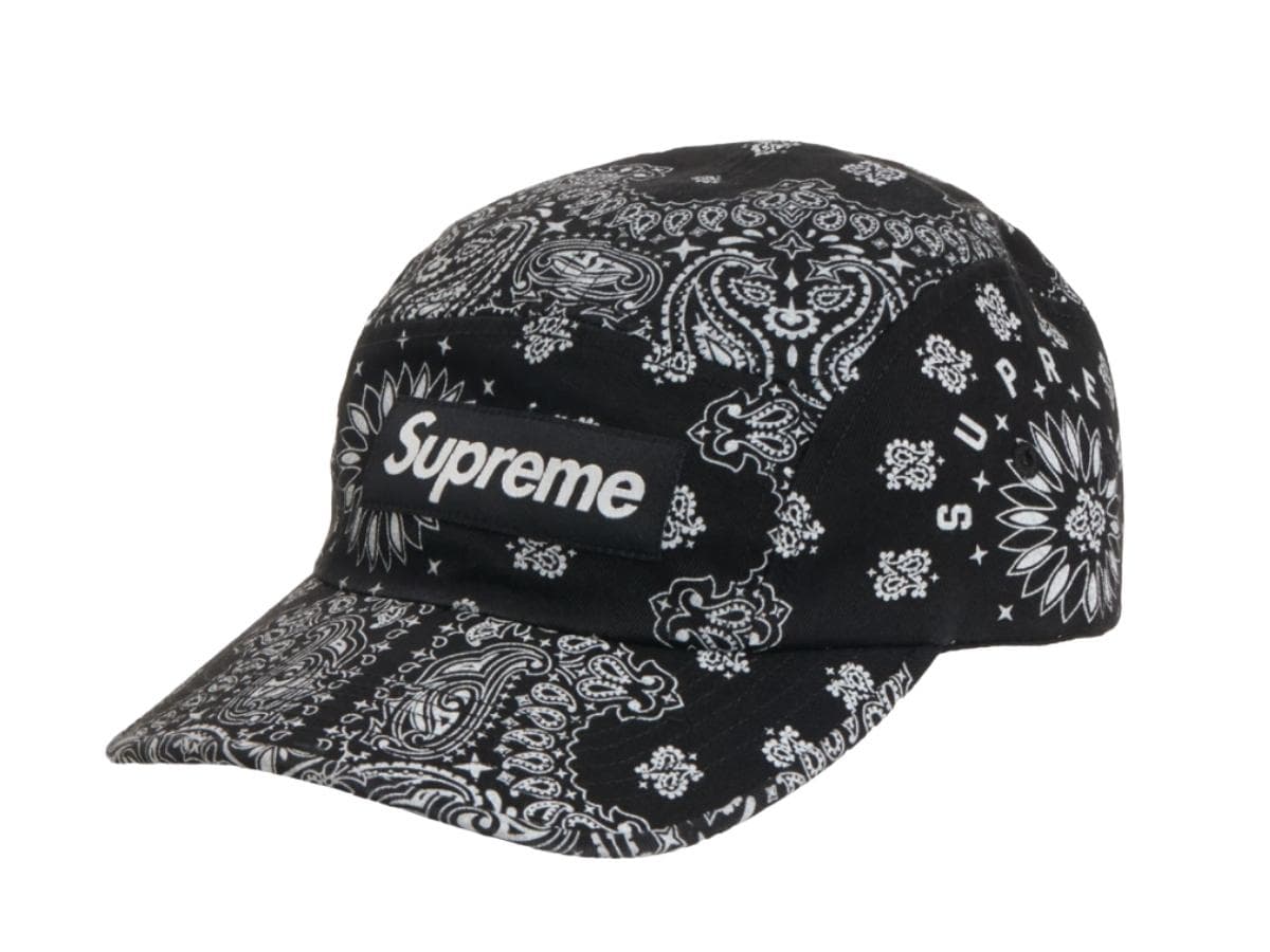 Supreme Bandana Camp Cap Black (SS21)