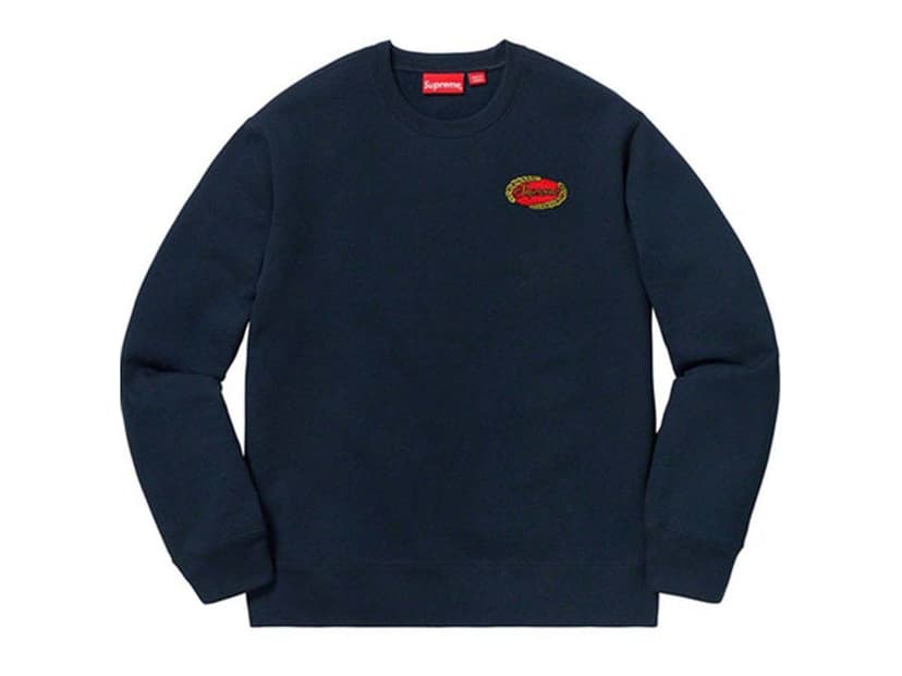 Supreme Supreme Chain Logo Crewneck Navy