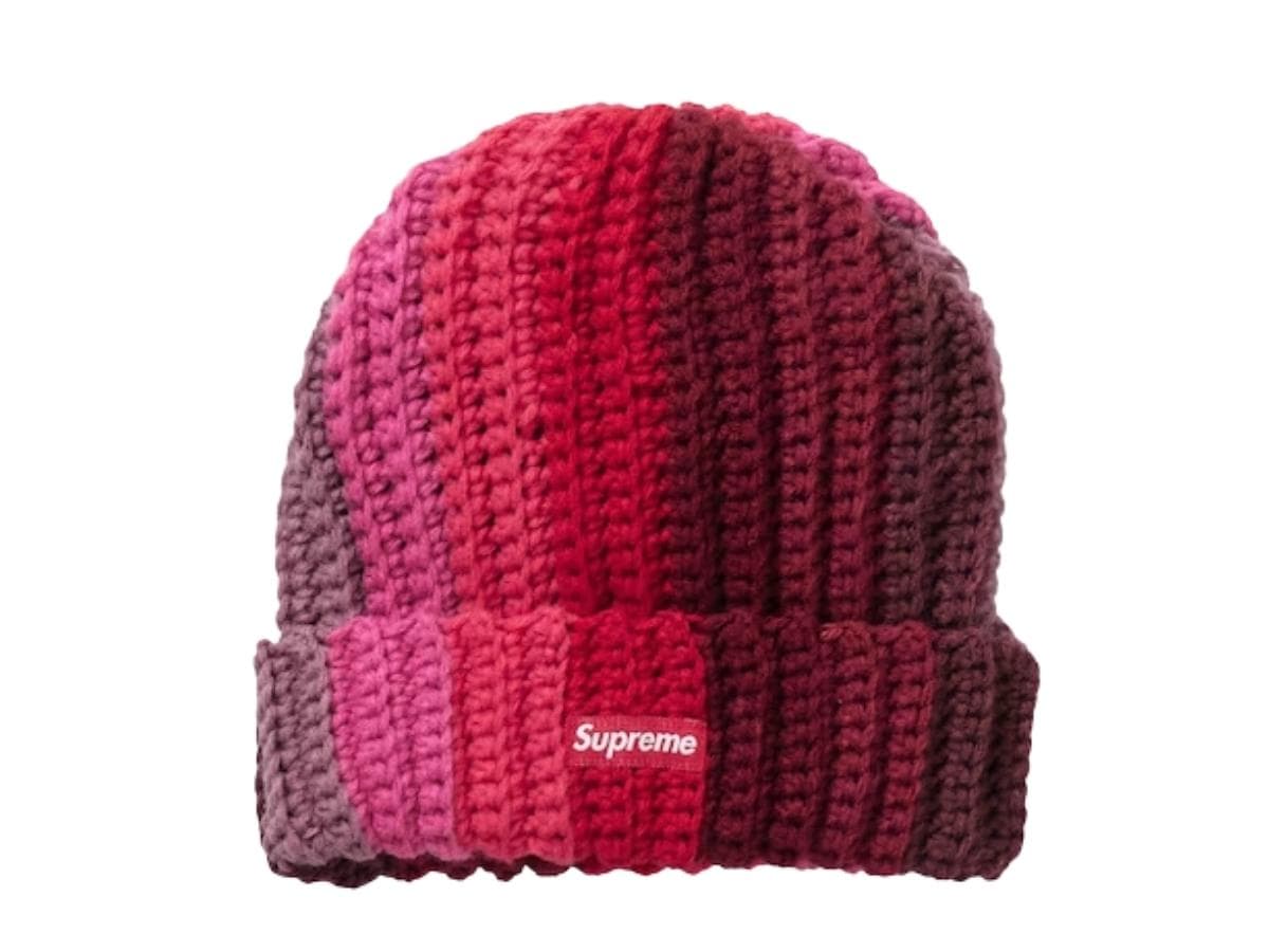 Supreme Gradient Crochet Beanie Red