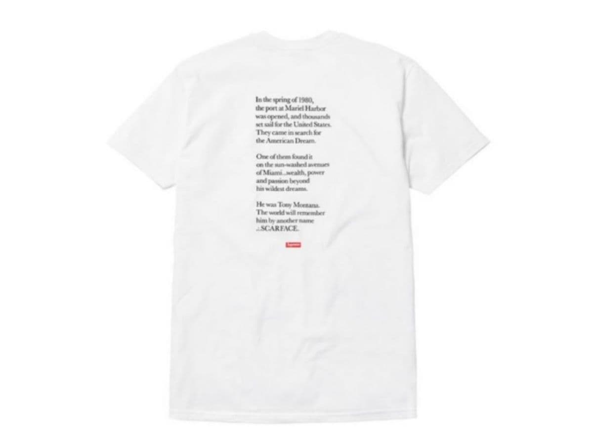 Supreme Scarface Split Tee White