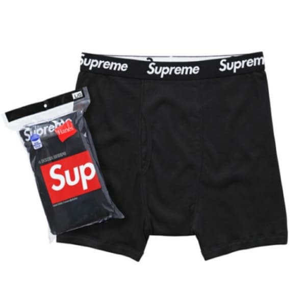 Buy Supreme Hanes Boxer Briefs Black (4 Pack) at Sasom – Authentic and Ready to Ship