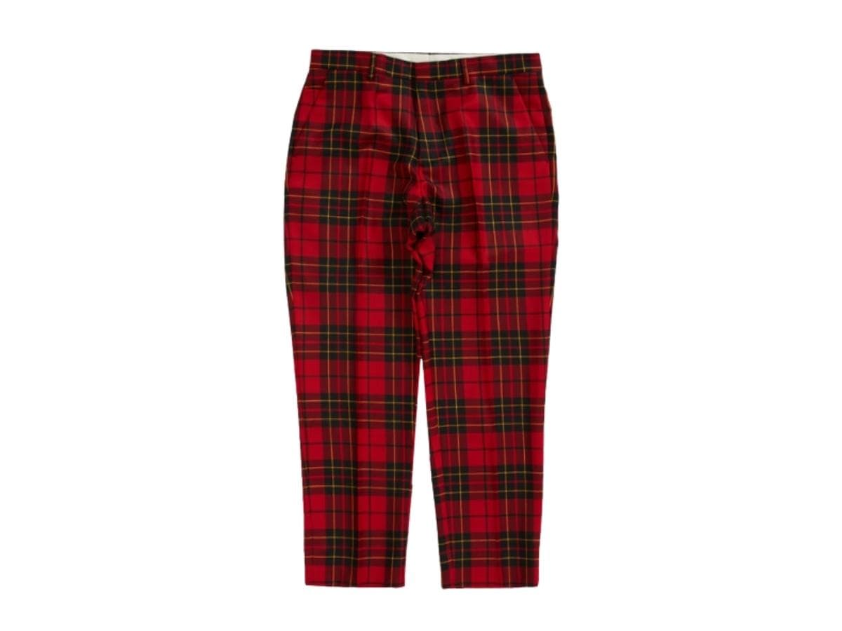 Supreme Tartan Wool Suit Red