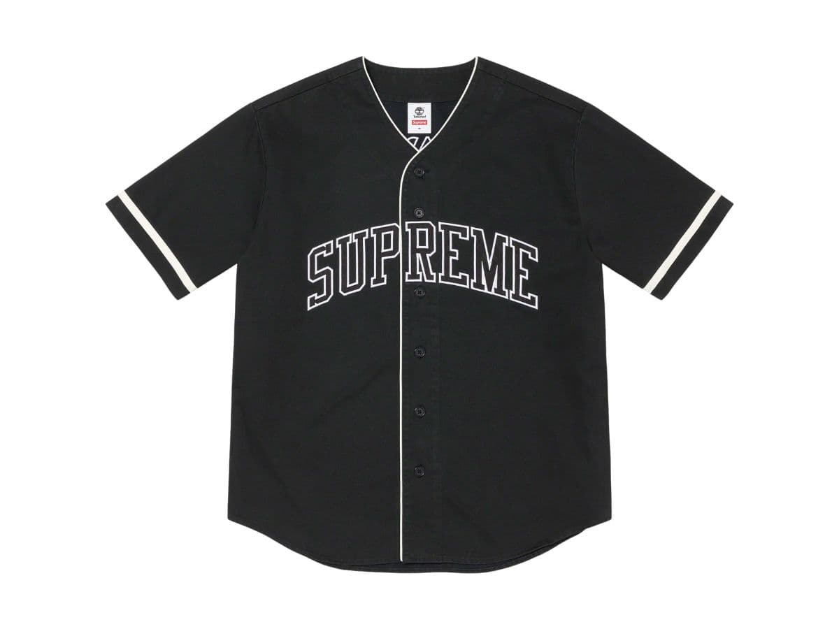 Supreme Timberland Baseball Jersey Black