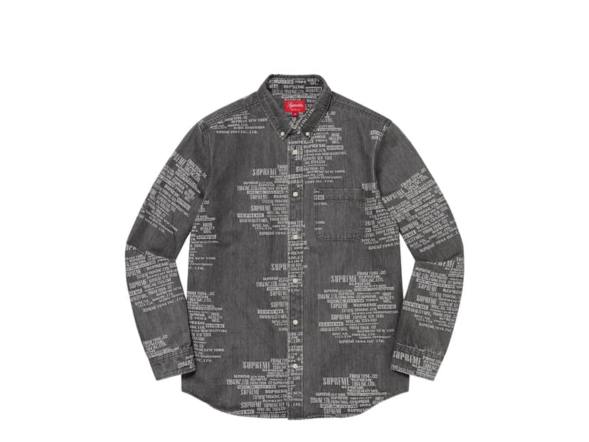 Supreme Supreme Trademark Jacquard Denim Grey