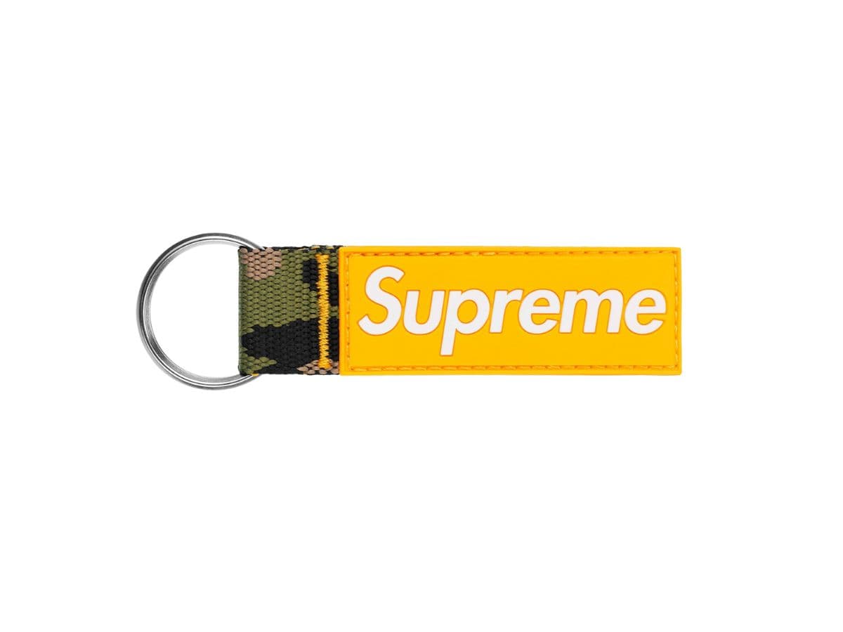 Supreme Webbing Keychain Yellow Camo