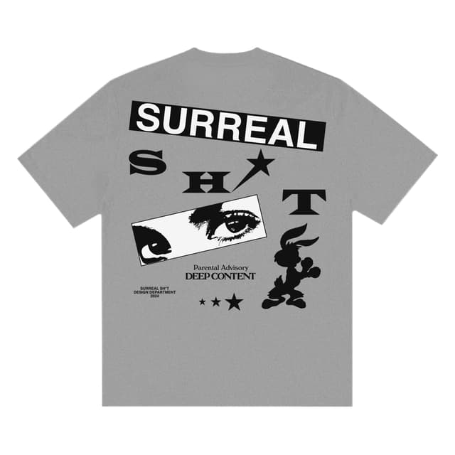 SURREAL SHIT Surreal Shit Deep Tee White Grey - view 1