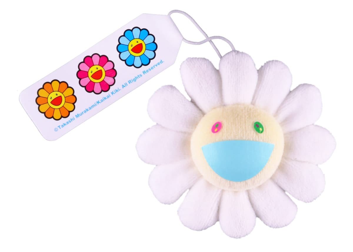 Takashi Murakami Flower Plush Pin White