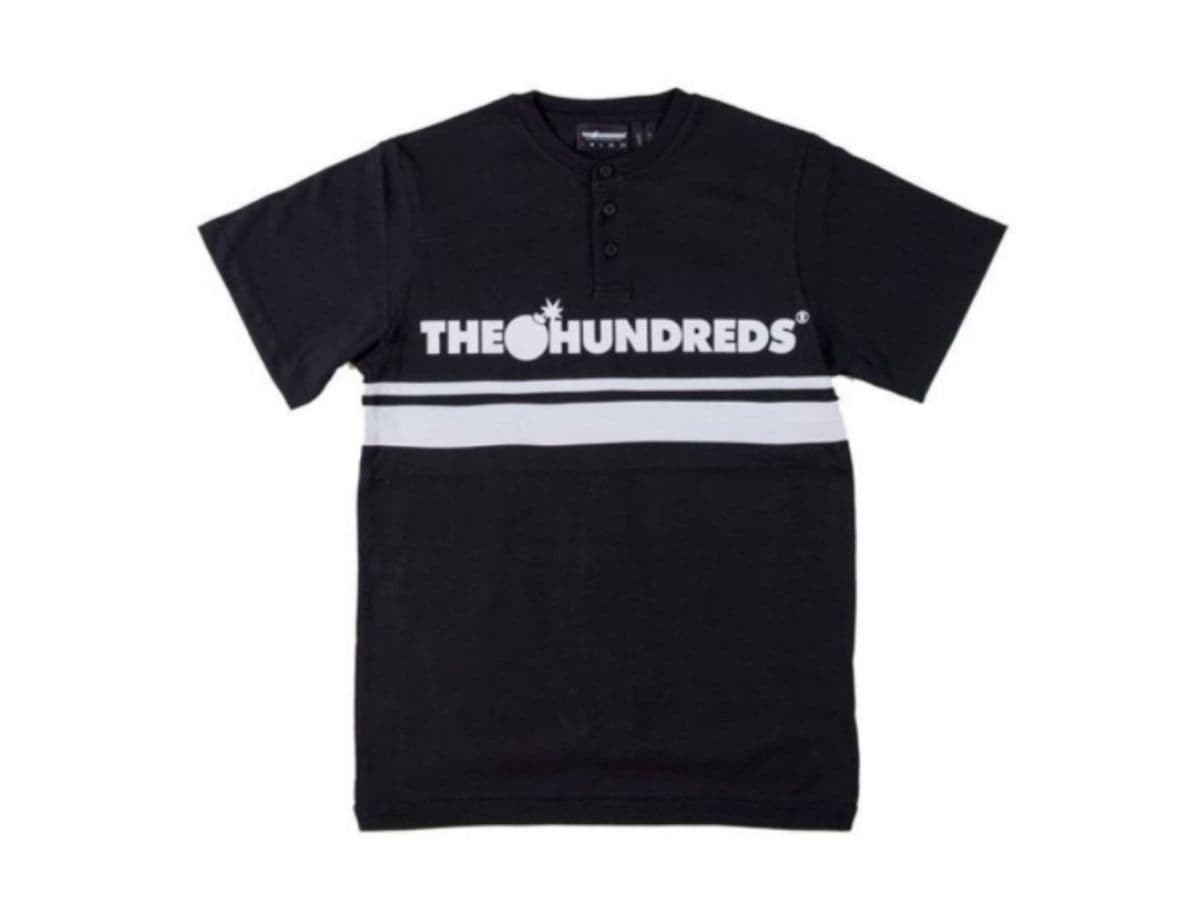 THE HUNDREDS Pacific Henley Black