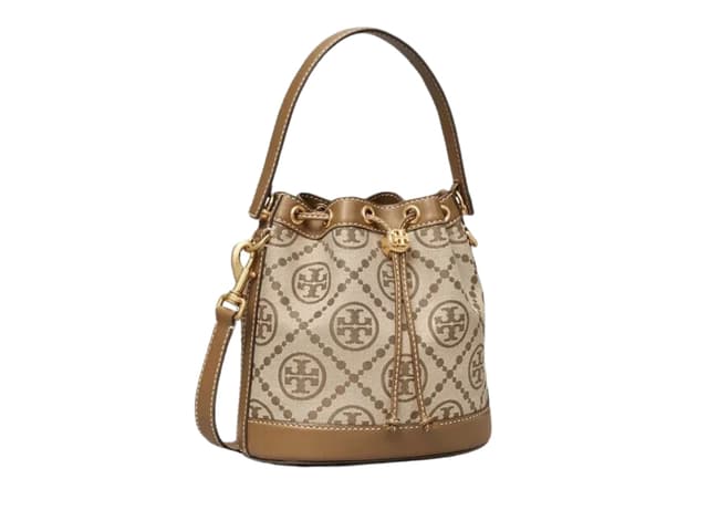 Tory Burch Tory Burch T Monogram Jacquard Bucket Bag Hazelnut - view 2