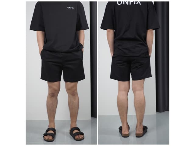 UNFIX UNFIX Chino Relax Shorts Black - view 2