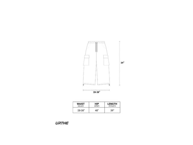 URTHE URTHE BB CARGO Pants Black - view 6