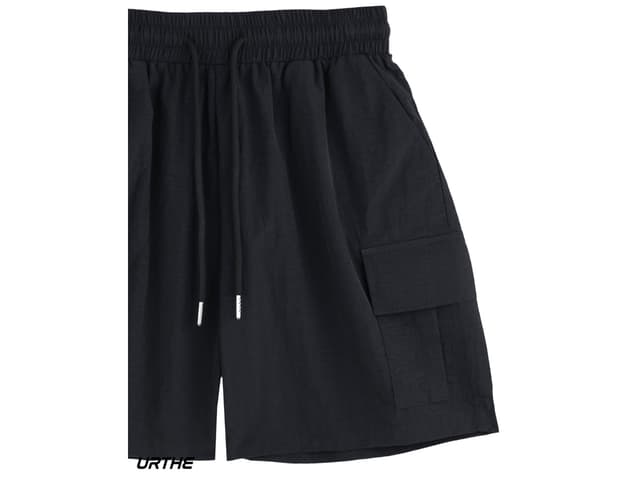URTHE URTHE CARGO SHORTS Black - view 2