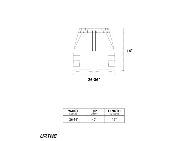 URTHE URTHE CARGO SHORTS Black - view 3