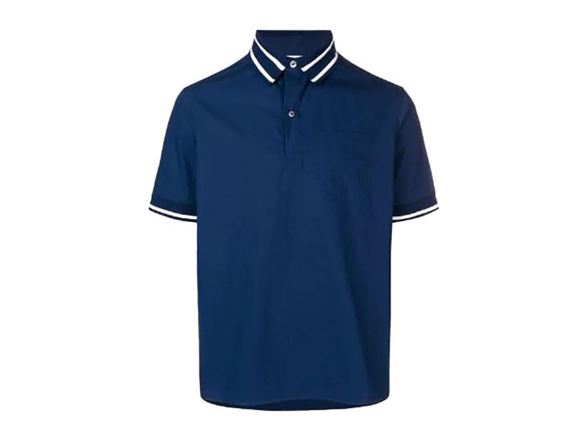 Valentino striped trim polo shirt