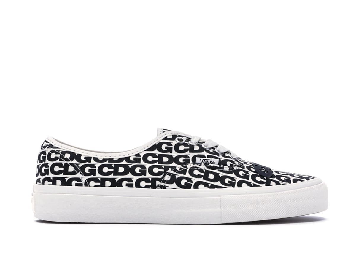 Vans Authentic Comme des Garcons White Heel Tab