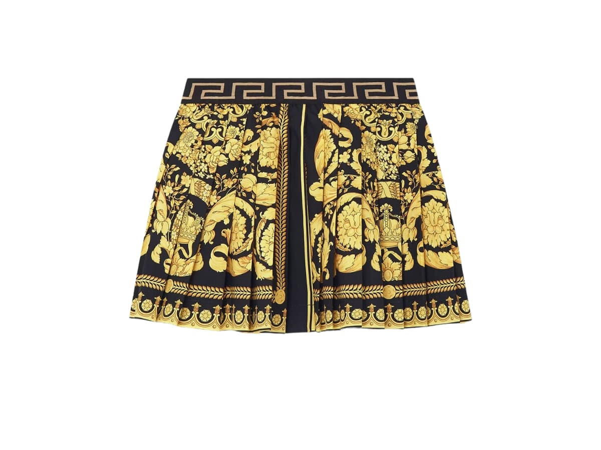 Versace Kids Barocco Pleated Skirt