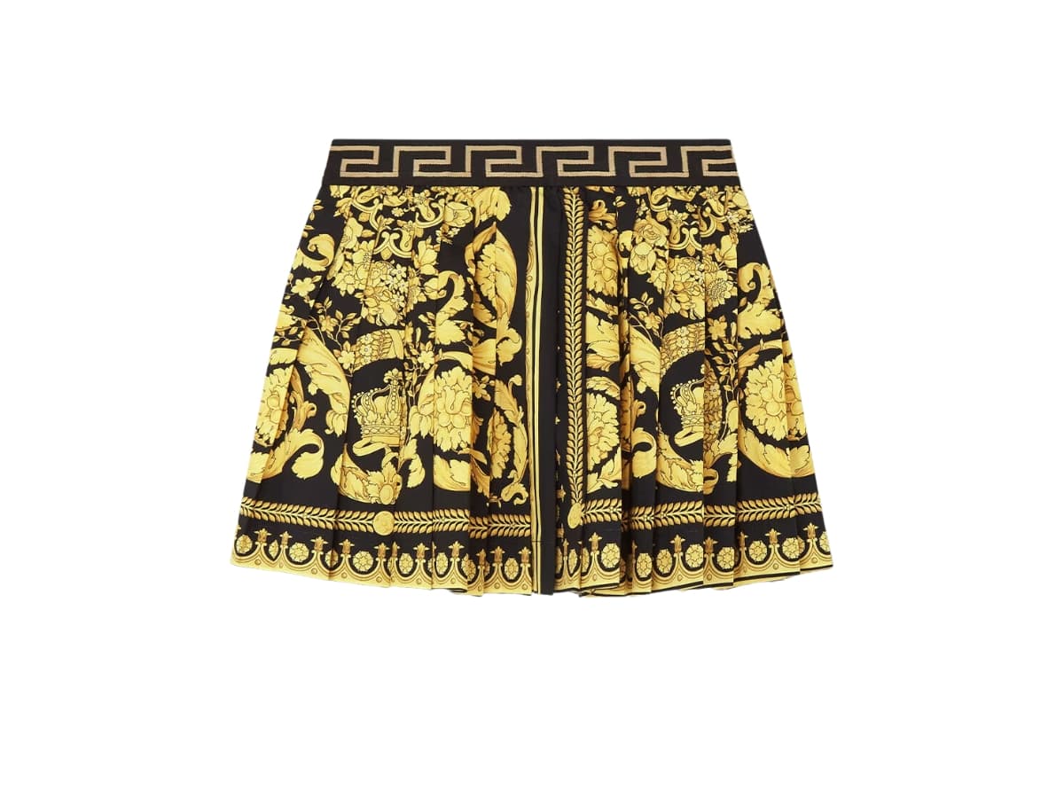 Versace Kids Barocco Pleated Skirt