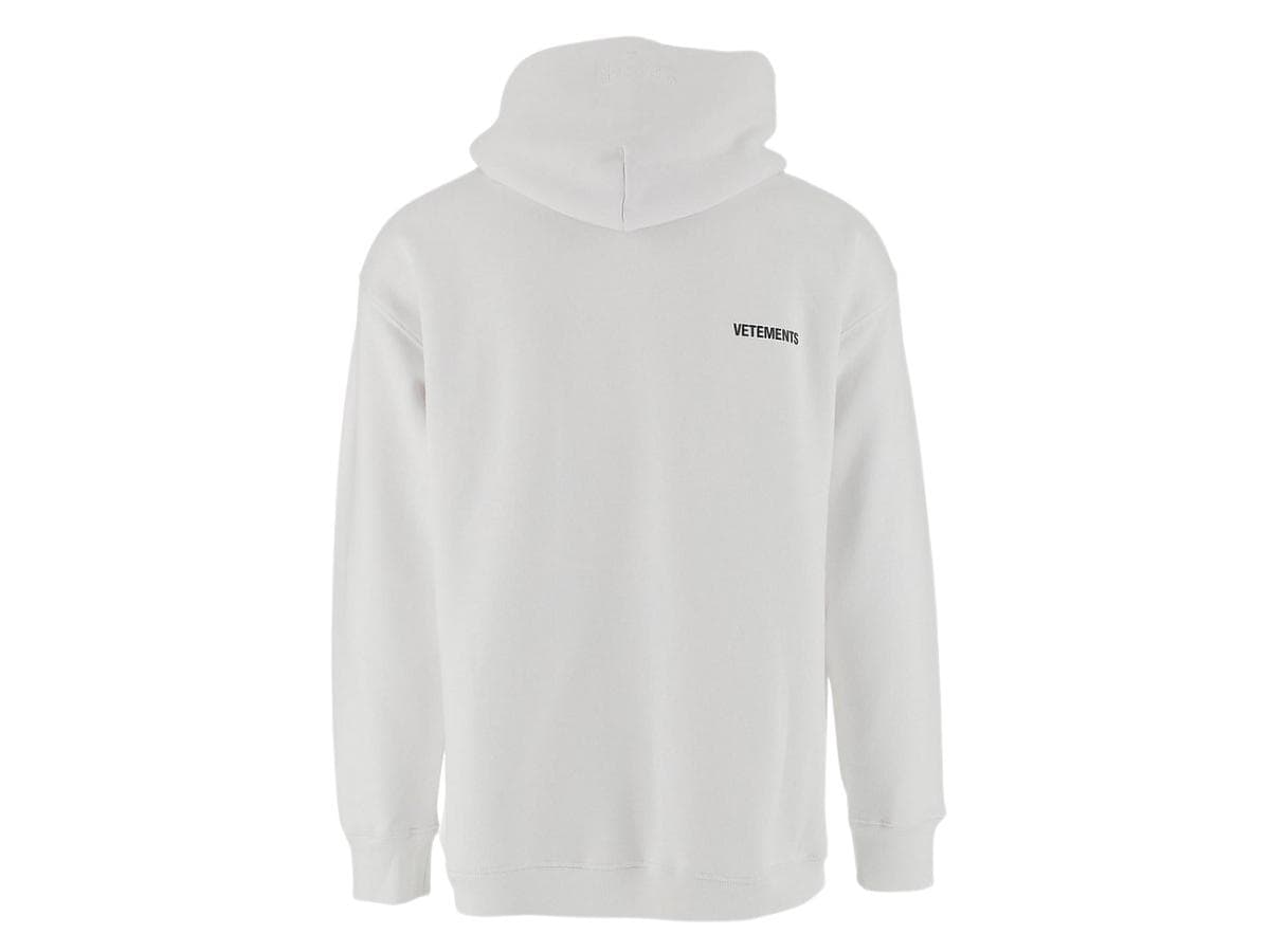 Vetements White Cotton Unisex Hoodie