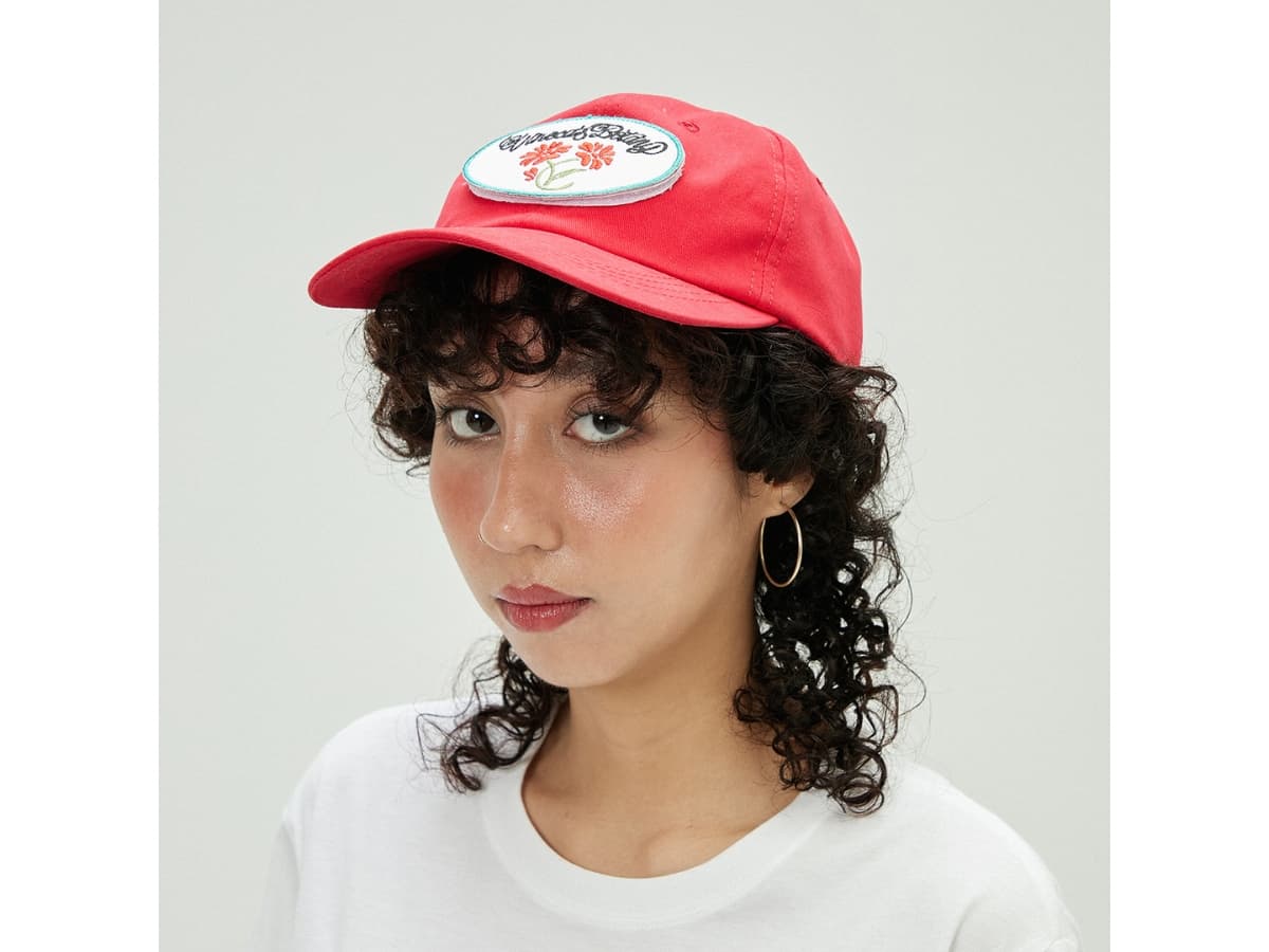 Vineca Botany Patch Cap Red