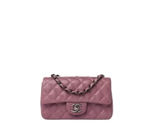 Buy Chanel Mini Rectangular Flap In Caviar Leather With Silver Metal Hardware at Sasom – Authentic and Ready to Ship