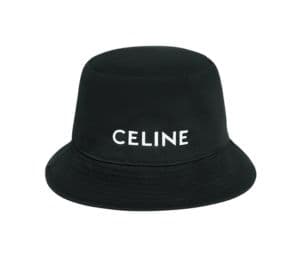 Buy Celine Embroidered Bucket Hat In Cotton Gabardine Ultra Black at Sasom – Authentic and Ready to Ship