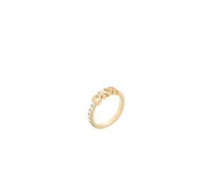 Buy Dior Dio(r)evolution Ring In Gold-Finish Metal And White Crystals at Sasom – Authentic and Ready to Ship