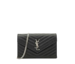 Buy Saint Laurent Cassandre 9 Woc Bag In Black With Silver Hardware at Sasom – Authentic and Ready to Ship